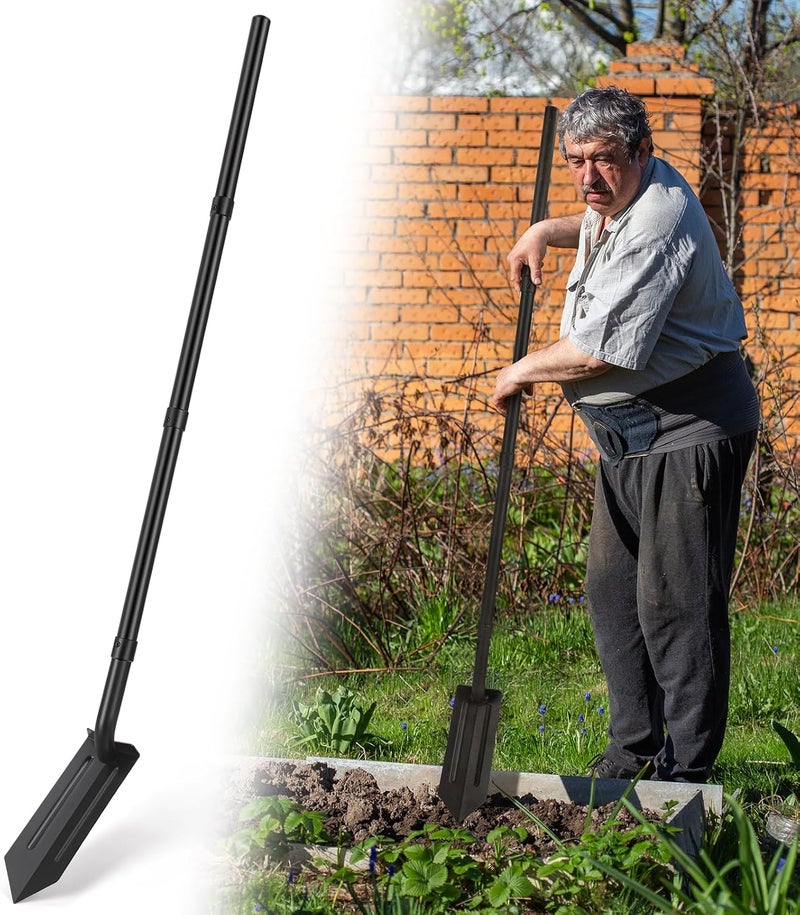 AugFir Trench Shovel, 4-Inch Trenching Shovel, Trenching V-Spade for Digging - 56 Inches Trench Digger Tool - Image 1
